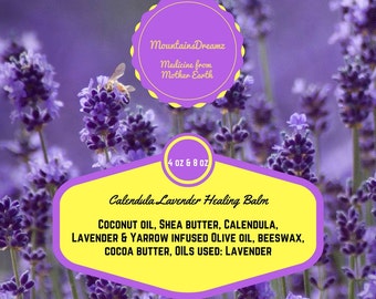 Calendula & Lavender Healing Balm, Skin balm, Ezcema and Psoriasis Balm, Healing balm