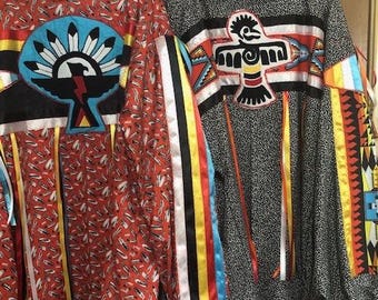 Ceremonial Ribbon Shirt, Pow Wow Regalia, Sundance Shirt