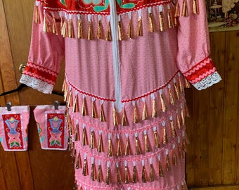 Ropa ceremonial hecha a medida, vestidos con cascabeles, atuendos para Pow Wow, ropa de oración