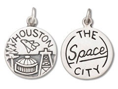 Sterling Silver 16x19mm Houston The Space City Texas Charm (sku 4452 - CHSS-ST-TX-ho)
