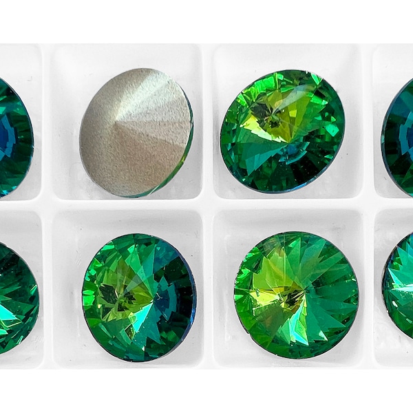 Set of 8 Czech Crystal Rivolis 12mm Sphinx (sku 2499 - CC-RIV-12-SPH)