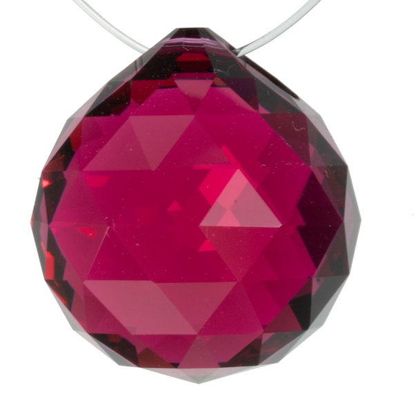 Swarovski STRASS 20mm Crystal Ball Prism Suncatcher Feng Shui in Bordeaux Red (sku 11708 - 8558-20-BORD)