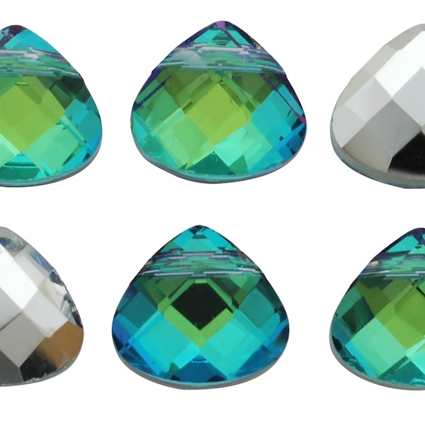 Set of 6 Sphinx Flat Briolette Pendants size 9x10mm (SKU 996 - CC-FBP-10-SPh)