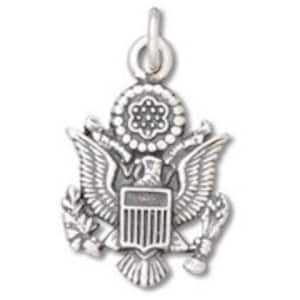 Sterling Silver 14x20mm US Seal Charm (sku 3757 - CHSS-MILT-J)