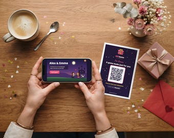 Videojuego personalizado para parejas, regalo de aniversario personalizado con tus fotos, historia de amor jugable.