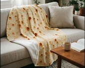 Tortilla Blanket, Round Burrito Flannel Throw, Funny Food Blanket for Couch and Bed, Soft Novelty Gift, 35 to 71 Inch
