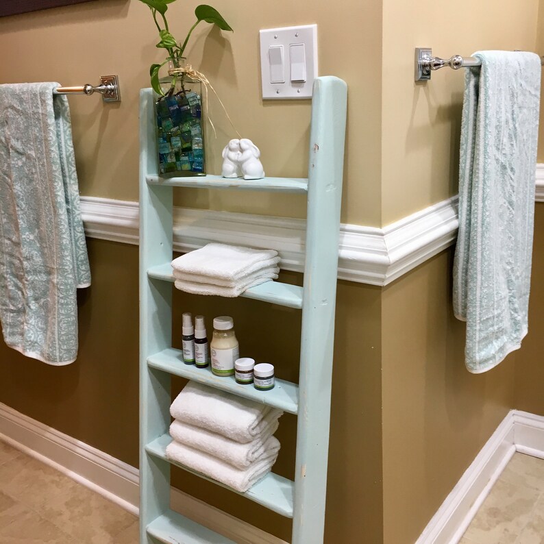 RUSTIC WOOD LADDER Rustic Towel Rack Rustic Etsy