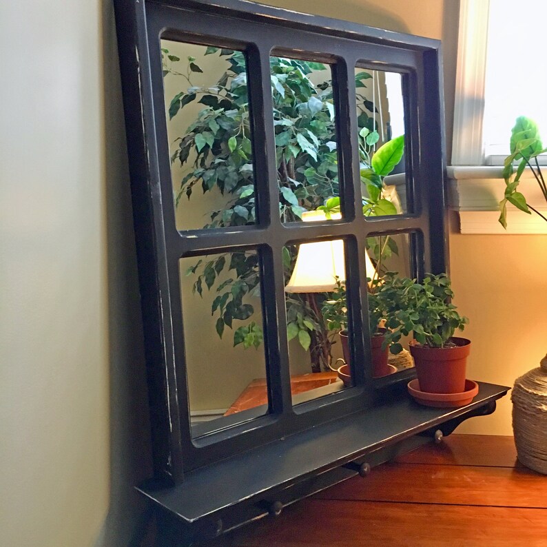 OLD WINDOW MIRROR Faux Window Mirror Rustic Etsy