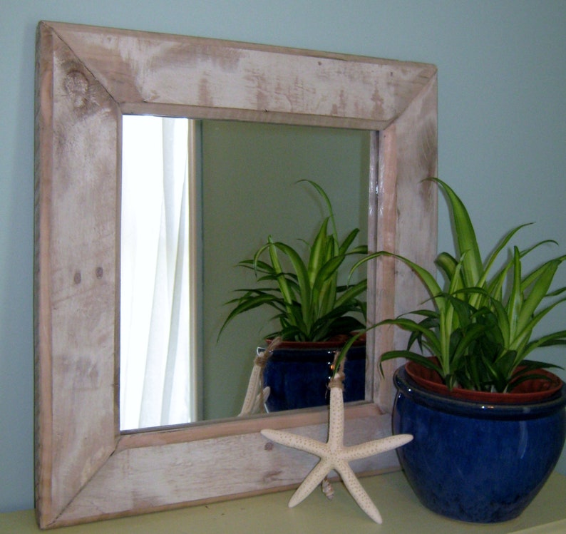 SMALL RUSTIC MIRROR Rustic Wall Mirror Reclaimed Wood Mirror Etsy