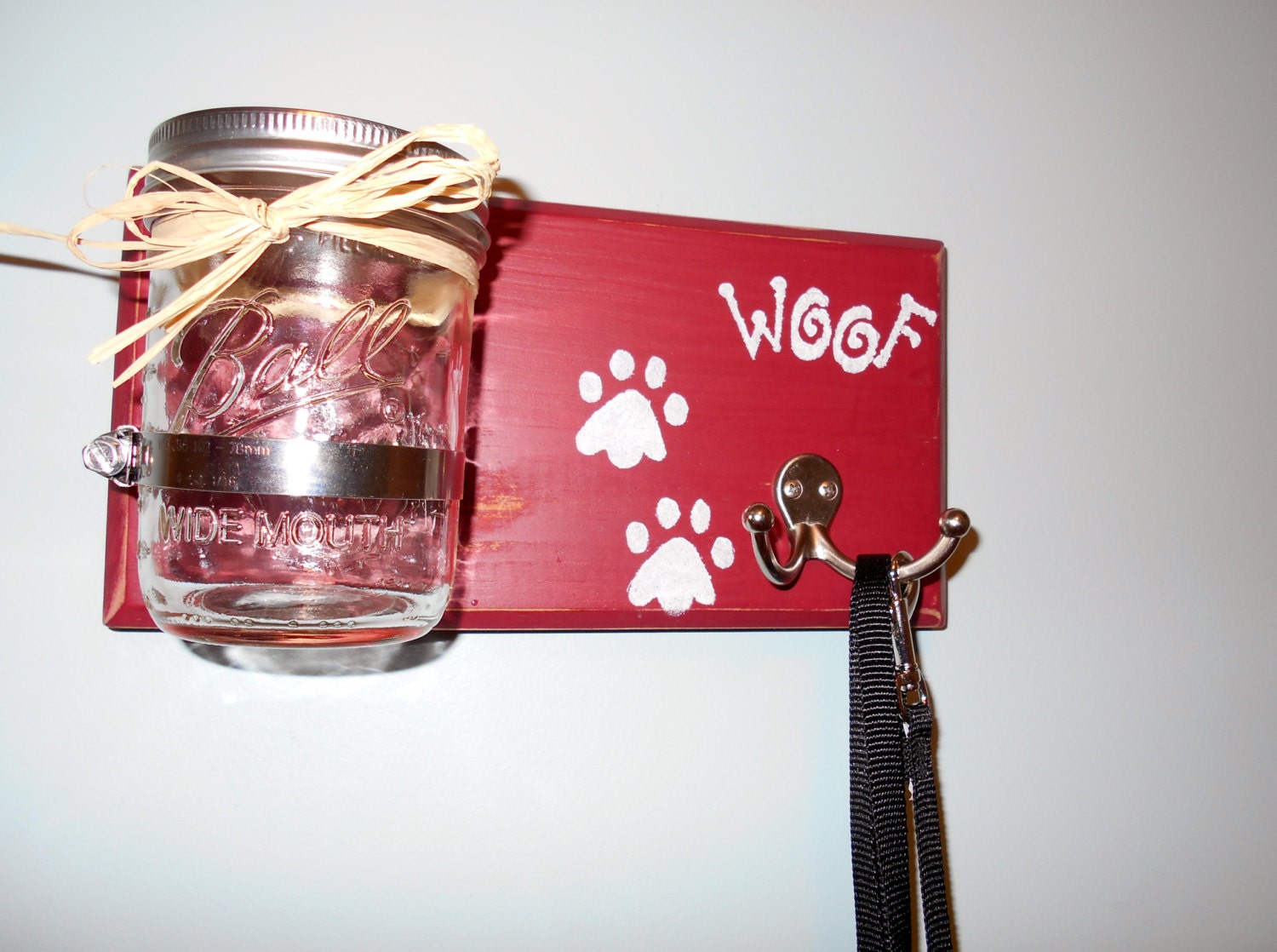 Dog Treat Holder Dog Leash Holder Rustic Key Holder Entryway Etsy