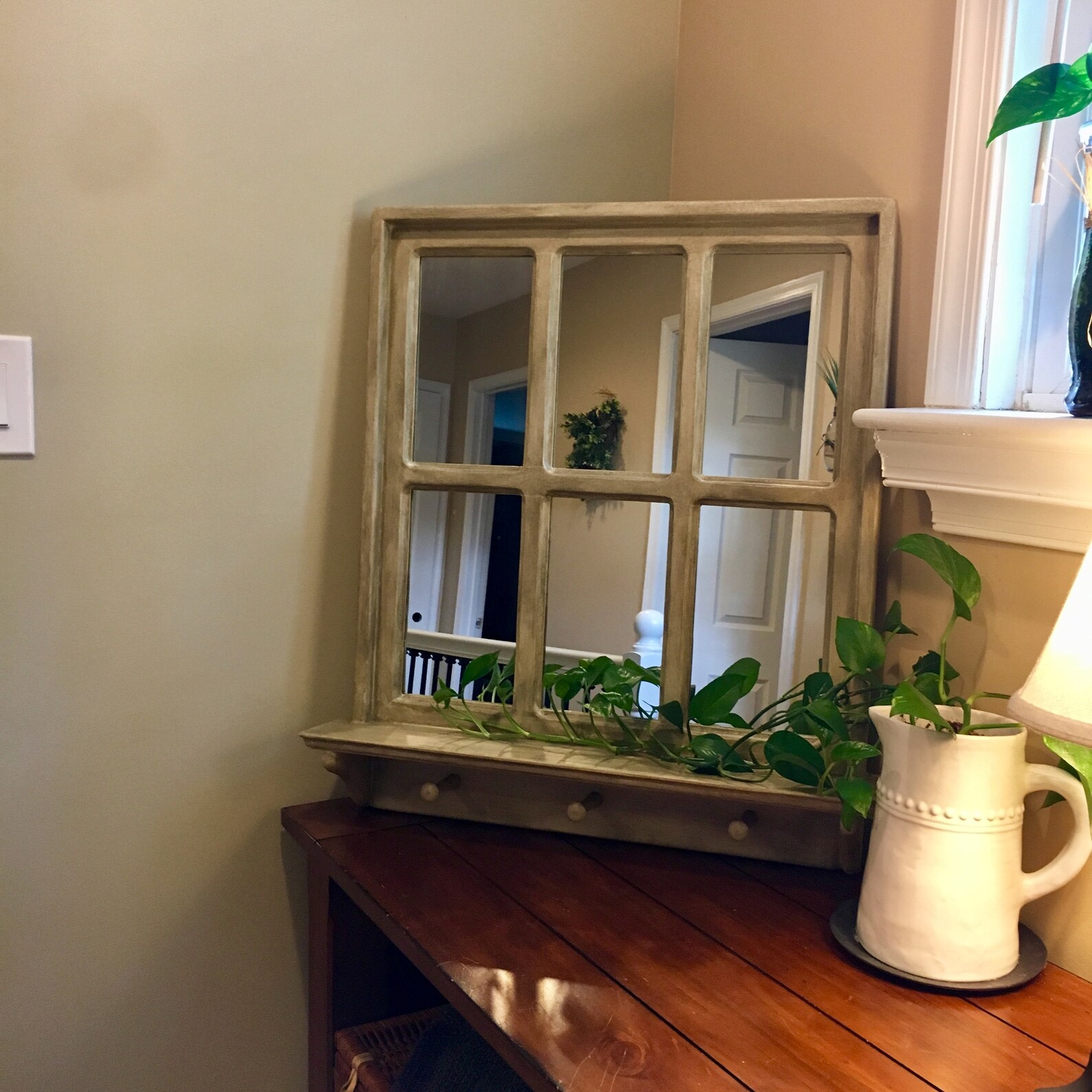 Rustic Farmhouse Mirror Window Pane Mirror Rustic Mirror Etsy