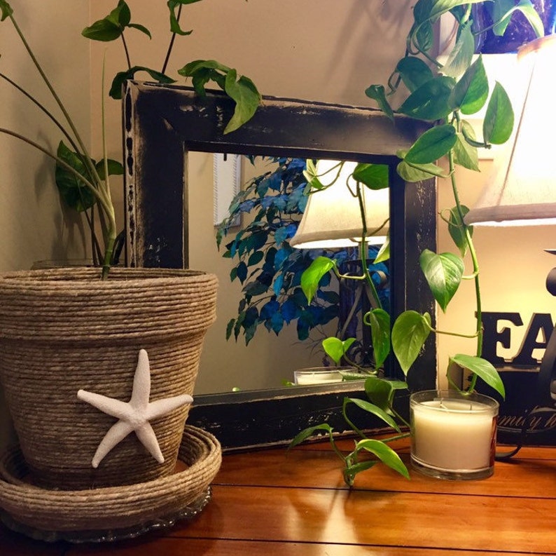 Rustic Farmhouse Mirror in Black Etsy