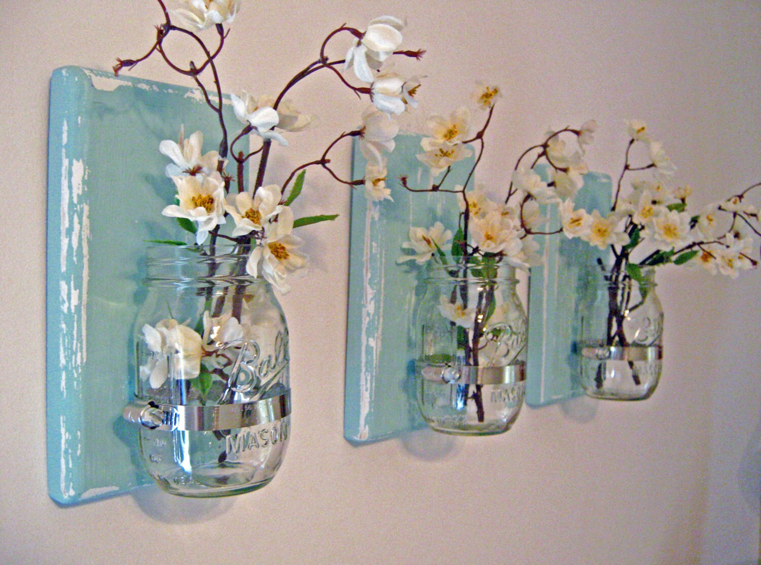 Mason Jar Sconce Mason Jar Sconces Bathroom Organizer Bathroom Etsy