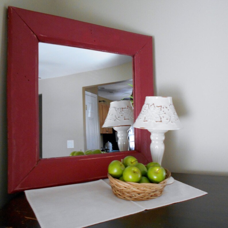 Rustic Farmhouse Mirror in Black Etsy