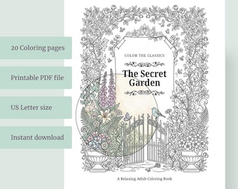 Malbuch zum Ausdrucken | Der geheime Garten | Sofort-Download (PDF)