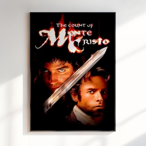 Le Comte de Monte Cristo Movie Poster | Vintage Aesthetic | Living Room Wall Art | Man Cave Art | Movie Lover Gift