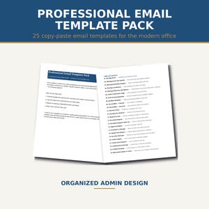 25 profesjonalnych szablonów wiadomości e-mail do biura | Skrypty administracyjne (do pobrania w wersji cyfrowej)