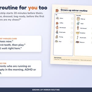 Wizualne wykresy rutyny dla dzieci, karty obrazkowe przyjazne dla osób z ADHD (120 kart, PDF) zdjęcie 4