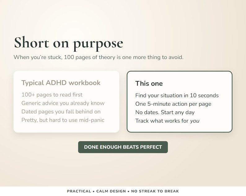 ADHD Workbook for Task Paralysis, Brain Dump Worksheets, Executive Function Tool, Fillable PDF zdjęcie 5
