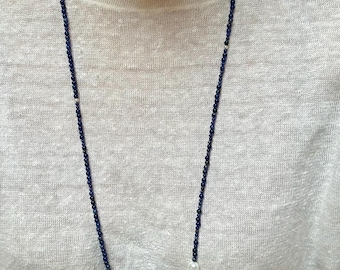 Lapis Lazuli, Sodalight and Freshwater Pearl Necklace