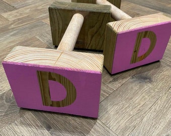 Mini Parallettes - PERSONALISED - Push Up Bars, Handstand Bar, Gymnastics, Fitness