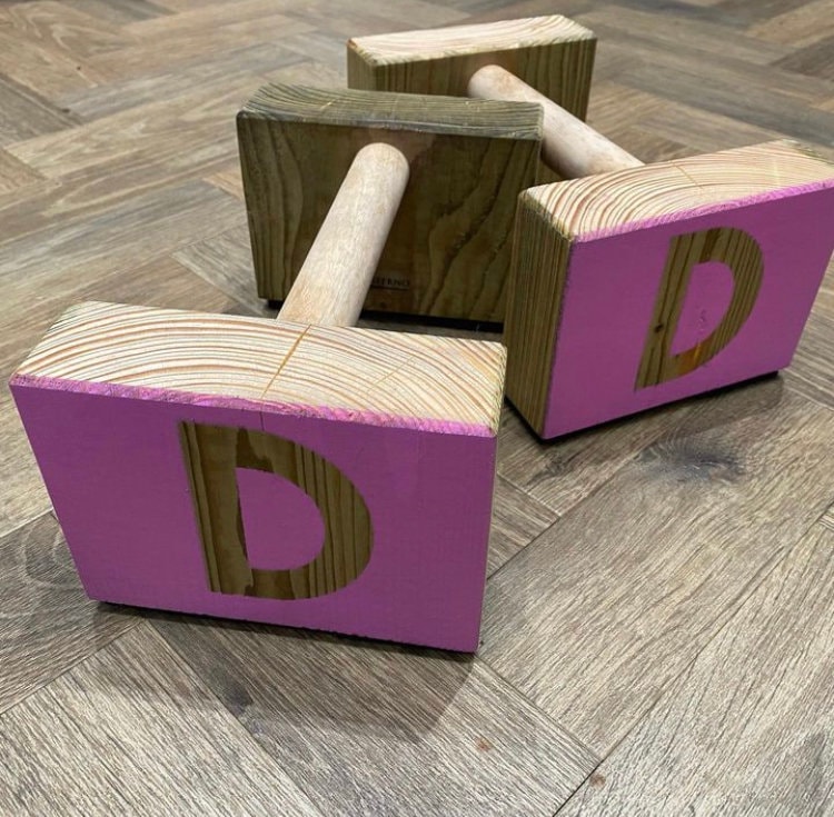 Mini parallettes - PERSONNALISÉES - Barres de traction, appui renversé, gymnastique, fitness
