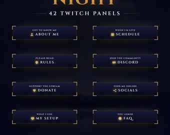Panel di Twitch di Celestial Night, 42 Moon Stars Stream Informazioni sui panel (Download digitale)