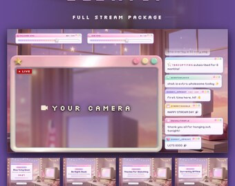 Y2K Twitch Stream Package, Animated Retro Computer Overlay (Digital Download)