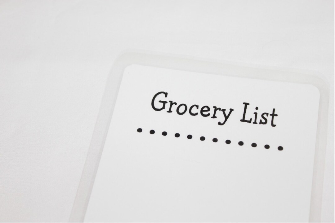 Grocery List Dry Erase Board Black Etsy