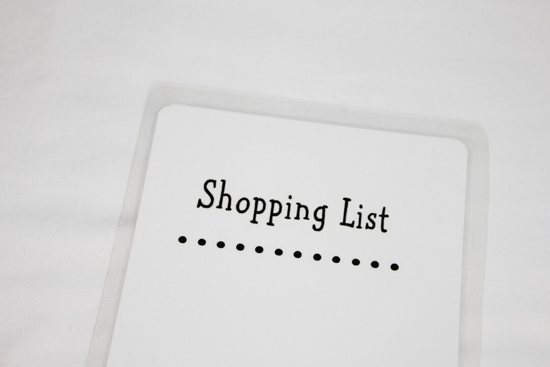 Shopping List Dry Erase Board Black Etsy
