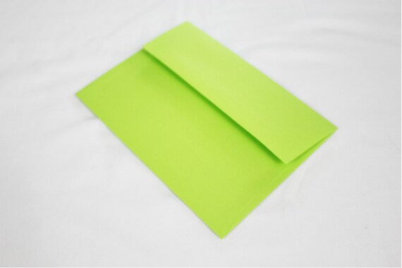 50 neon green 4x6 invitation envelopes set of 50 size a6 etsy