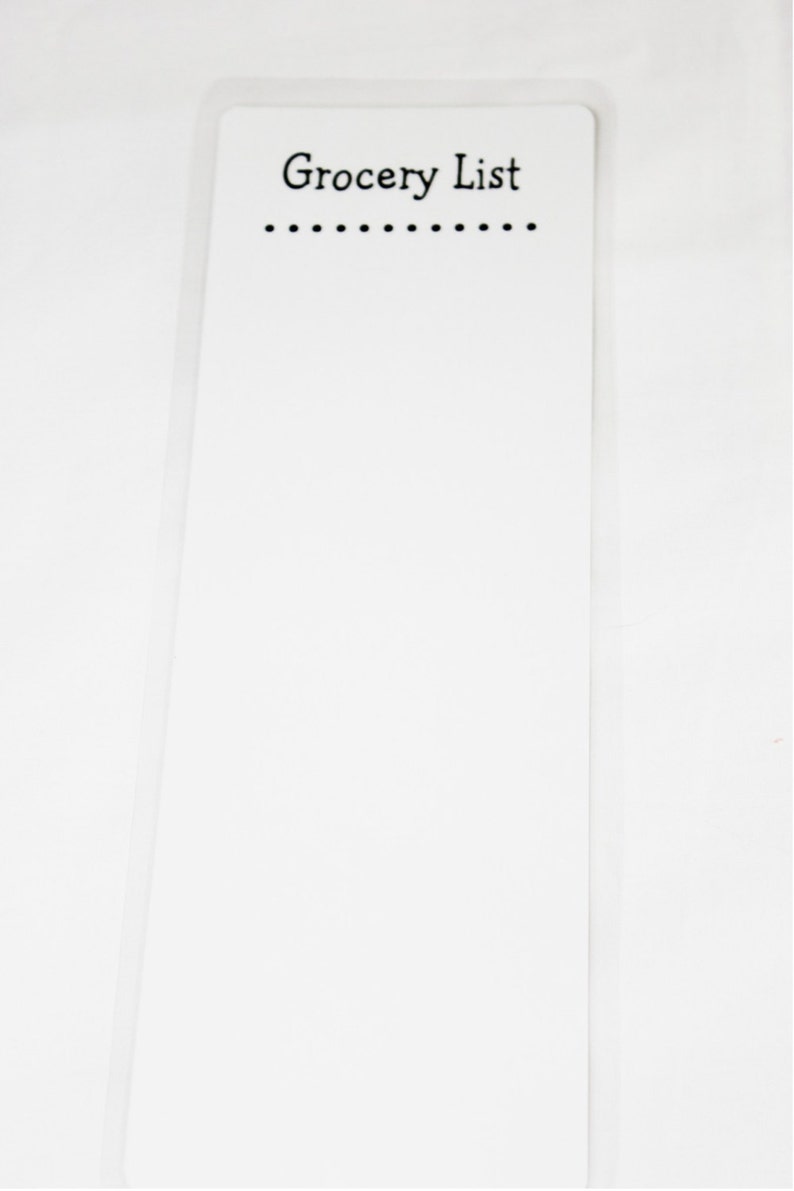 Grocery List Dry Erase Board Black Etsy