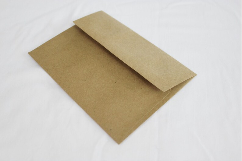 50 Kraft Colored Brown 5x7 Invitation Envelopes size A7 5-14 x 7-14 set of 50
