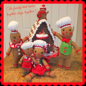 Christmas Gingerbread Crochet Doll Family Pattern©