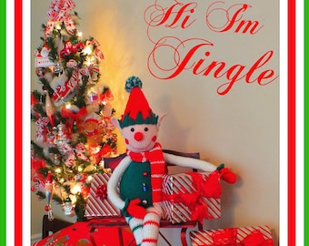 Jingle, el duende navideño, patrón de muñeca de ganchillo ©