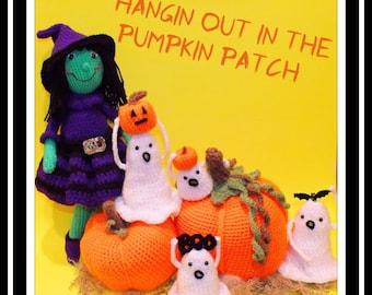 Willow Witch, Ghosts and Pumpkin Pattern