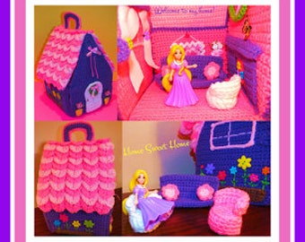 Connie's Portable Purple Doll House© Christmas Gingerbread House© Halloween Haunted House Patterns© Three Great Patterns in One!!
