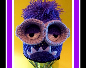 Purple Monster Hat and Removable Goggles Pattern©