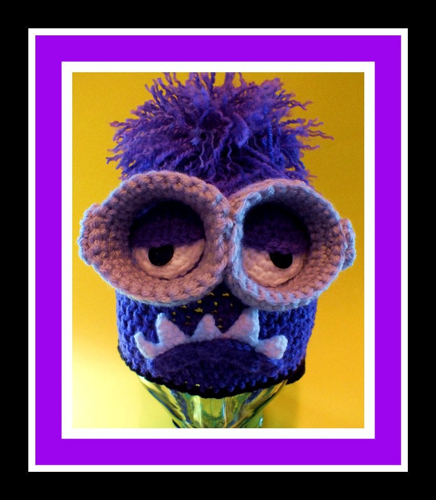 Purple Monster Hat and Removable Goggles Pattern