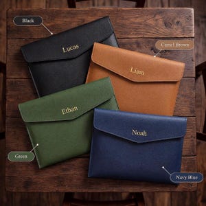 Custom Leather Folder – Personalized A4 Document Bag , Business Organizer, Office Document Pouch, Professional Gift