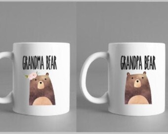 Grandma and grandpa mug set, grandparents, grandma gift, grandpa gift, nana, gigi, gramma, mugs, coffee mug for grandma, gift set, Christmas