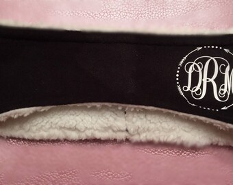 Aangepast vinyl, monogram, oorwarmer, hoofdband, gepersonaliseerd, winterhoofdband, buitenkleding, aangepaste hoofdband met monogram, sneeuw, oorwarmers