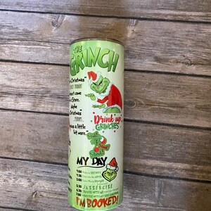 Christmas, holiday gift, The grinch, grinch, Christmas gift, Christmas tumbler, 20oz skinny tumbler, grinch tumbler, holiday tumbler, coffee
