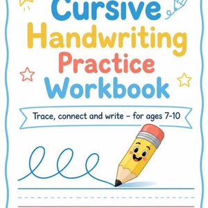 Übungsheft für Schreibschrift, druckbare Arbeitsblätter für Kinder von 7-10 Jahren, Buchstaben nachzeichnen, Schreibschrift für den Heimunterricht (PDF)