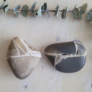 Unique Zebra Marble Stone w/ Crystal Cavities, Zebra Marble Rock, Natural Stone, Ocean Stone, Paper Weight, Beach Stone, Ocean Rocks