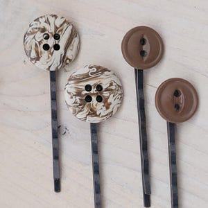 Vintage Haarnadeln, natürliche Haarnadeln, Boho verschönerte Vintage inspirierte Haarnadeln, Knopfhaarspange, Retro Haarnadeln, 2 passende Sets
