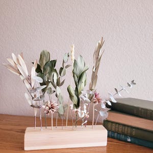 Wooden Flower Bar, Dried Floral Decor, Everlasting Bouquet,  Dried Flower Bar, Floral Decoration, Dried Flower Arrangement, Dried Flowers