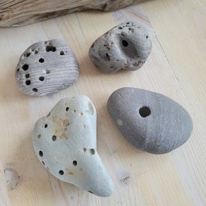 Hagstone Beach Holey Stone, Healing Stone, Unique Beach Stone, Holey Rock, Rock w/ Holes, Costal Decor Holey Rock, Choose 1, Large Hag Stone