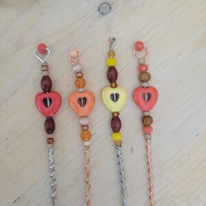 Heart Plant Stake, Bright Spring Coral Colored Plant Stake, Heart Plant Stake, Your Choice of Color, Love Heart Plant Stake, Garden Décor