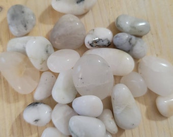 Quartz Pebbles (10 count), Beach Quartz, Polished Quartz, Polished Milky Quartz, Polished Pebbles, White Quartz, Terrarium Rocks, Milky